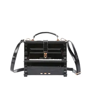 Women's Piano Player Themed Handbag, Stylish Luggage & Bags Accessory for Daily Use