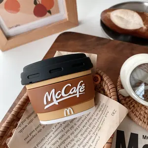 1 coffee cup shaped headphone case, anti drop, durable and Protection silicone headphone case, Apple wireless Bluetooth headphone case, suitable for AirPods 1/2/3/4/pro/pro2/pro3