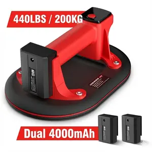 Electric Industrial Grade Tile Lifter with 2 Battery Packs 440 lbs Power Active Pressure Sensor for Tiles Stone Wood Glass Concrete Pavers Drywall Tool - Hardware
