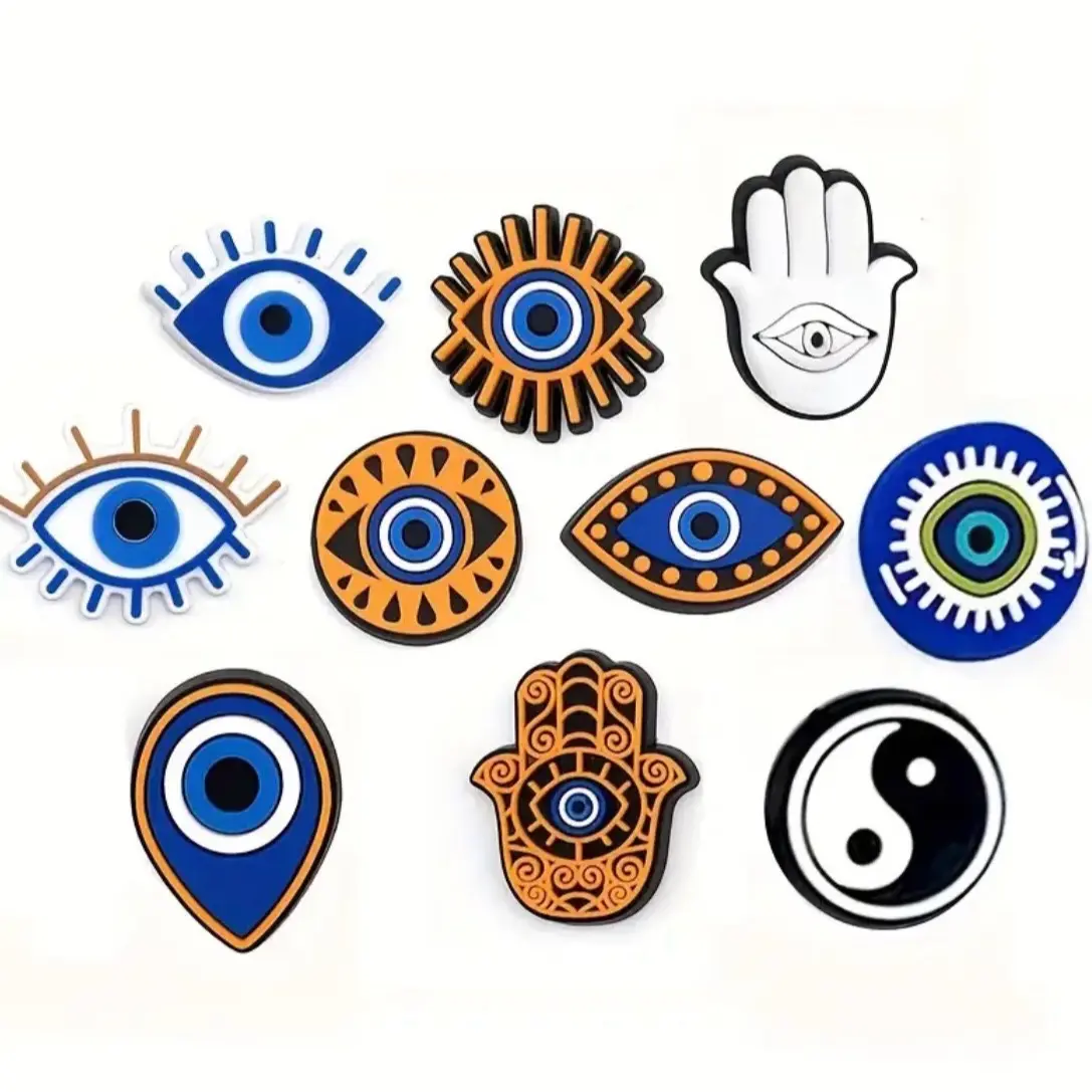 10 piece hamsa & evil eye shoe charms set 10 piece hamsa & evil eye shoe charms set