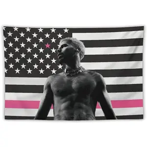 Rauw Singer Alejandro American Flag Wall Art Hanging,For Decorate Clubs Concerts Bars University Dormitories Living Rooms Bedrooms Decor Tapestry