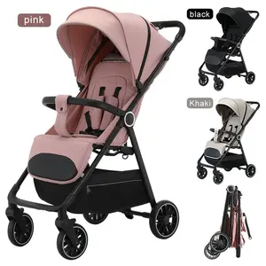 2-in-1 Baby stroller, lightweight and easy to fold, lightweight stroller ,airline-approved, converts from sitting to lying position, with sunshade for UV protection.
