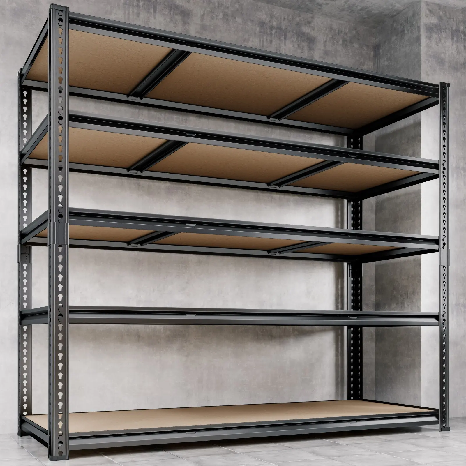 RoomFave 72"H Heavy Duty Storage Shelves Garage Shelving 5-Tier Metal Shelf Unit Adjustable Storage Shelves Storage for Craft Warehouse Pantry Basement Kitchen Cabinet Organizers Racks