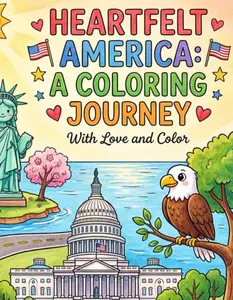 Heartfelt America: A Coloring Journey Book