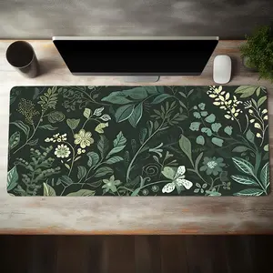 Creative Plant Pattern Extended Mouse Pad, 1 Count Large Gaming Mouse Pad, Non-slip Personalized Mouse Pad For Home Office Desk, Desk Accessories