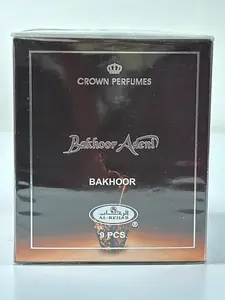 Crown Perfumes Adeni Bakhoor Incense - Authentic Attar for Home & Office - 9 Pieces - Rich Aroma for Calming Atmosphere - Versatile Use