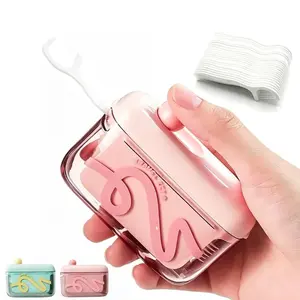 Portable Automatic Pop-Up Storage Box – Travel-sized Mini Organizer with 10 Floss Picks, One-Button Press, Refillable Dispenser for Travel, Home, and Restaurant Use, Daily Oral Care