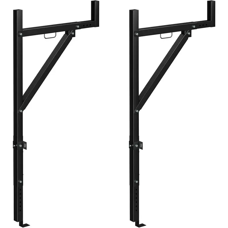 Truck Bed Rack, 19-34" Extendable & 44.5"-49.5" Adjustable Height Ladder Rack for Trucks, Heavy Duty Steel Truck Rack with 250 Lbs Capacity, for Kayak, Surfboard, Lumber, and Pickup Trucks