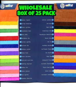 Colibri Crepe Paper Box 25 Pack - 25 Different Vibrant Colors - Ideal for Crafts, Paper Flowers and Piñatas