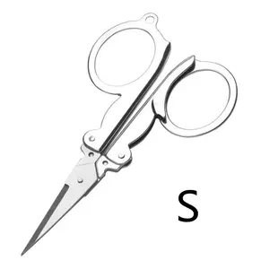 1pc Metal Portable Pocket Travel Cutter Craft Sharp Blade Folding Scissor