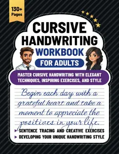Cursive Handwriting Workbook for Adults: Master Cursive Handwriting With Elegant Techniques, Inspiring Exercises, and Style