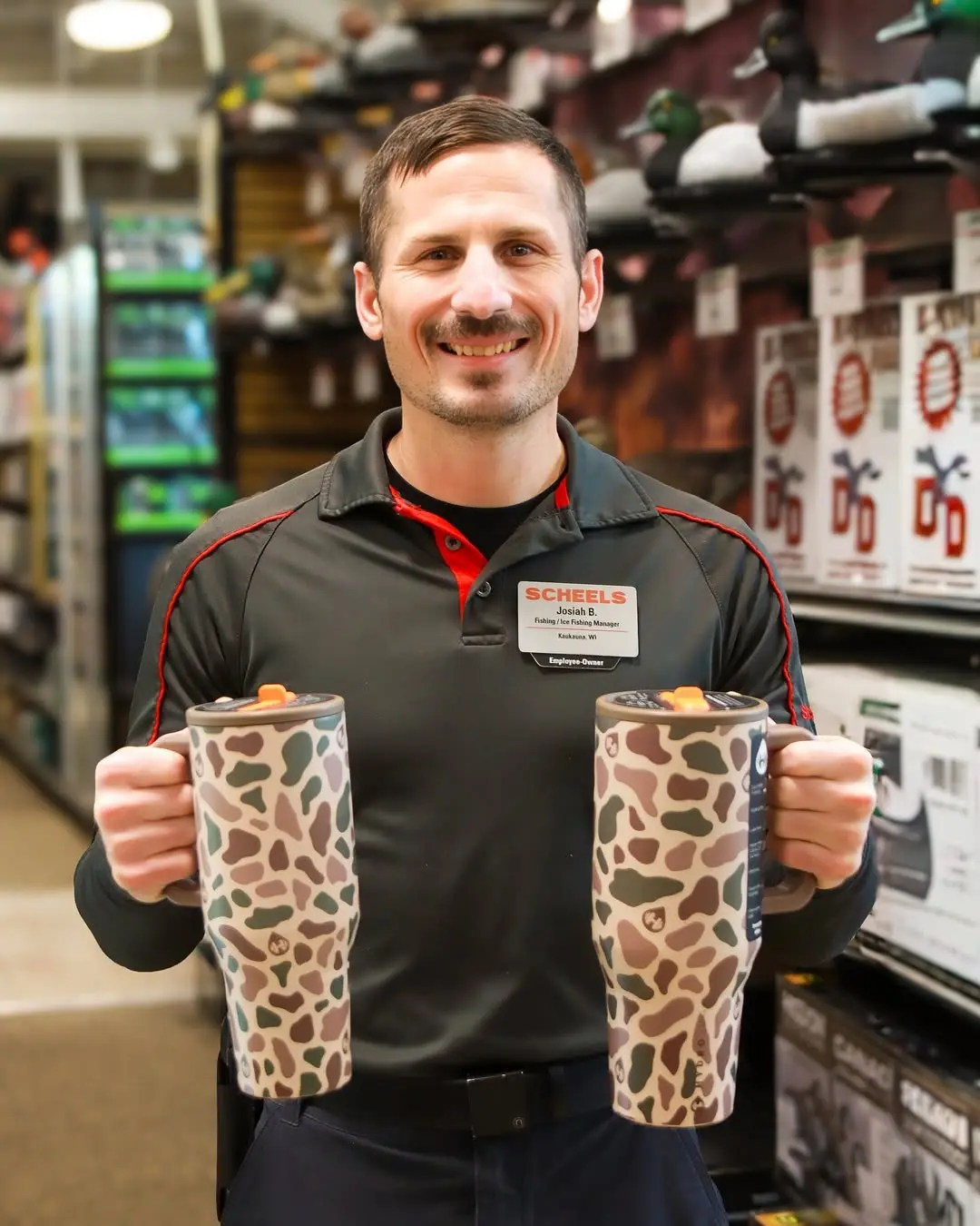 Hydrojug Limited Edition Duck Camouflage 40oz Large Stainless Steel Portable Vacuum Insulated Tumbler - Leak-Proof Heat-Resistant Flask, Modern Tapered Base, Handle, Straw Cap, Car Cup Holder-Fit, Hunting Gym Gear, Gifts for Him