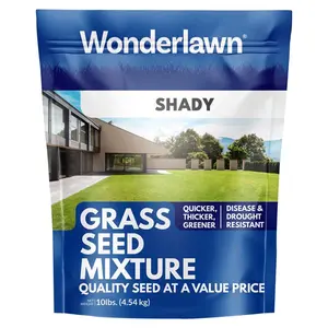 212 MAIN Wonderlawn 7036125 Turf Grass Seeds, 10lb Mixed Blend - Drought-Resistant, for Outdoor Full Shade Garden Areas