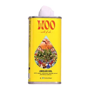 WOO World of Oils Argan Oil – 100% Organic Cold-Pressed Body Oil for Skin, Hair & Nails | Anti-Aging, Hydrating, Non-Greasy | 3.4 oz TSA-Friendly Tin