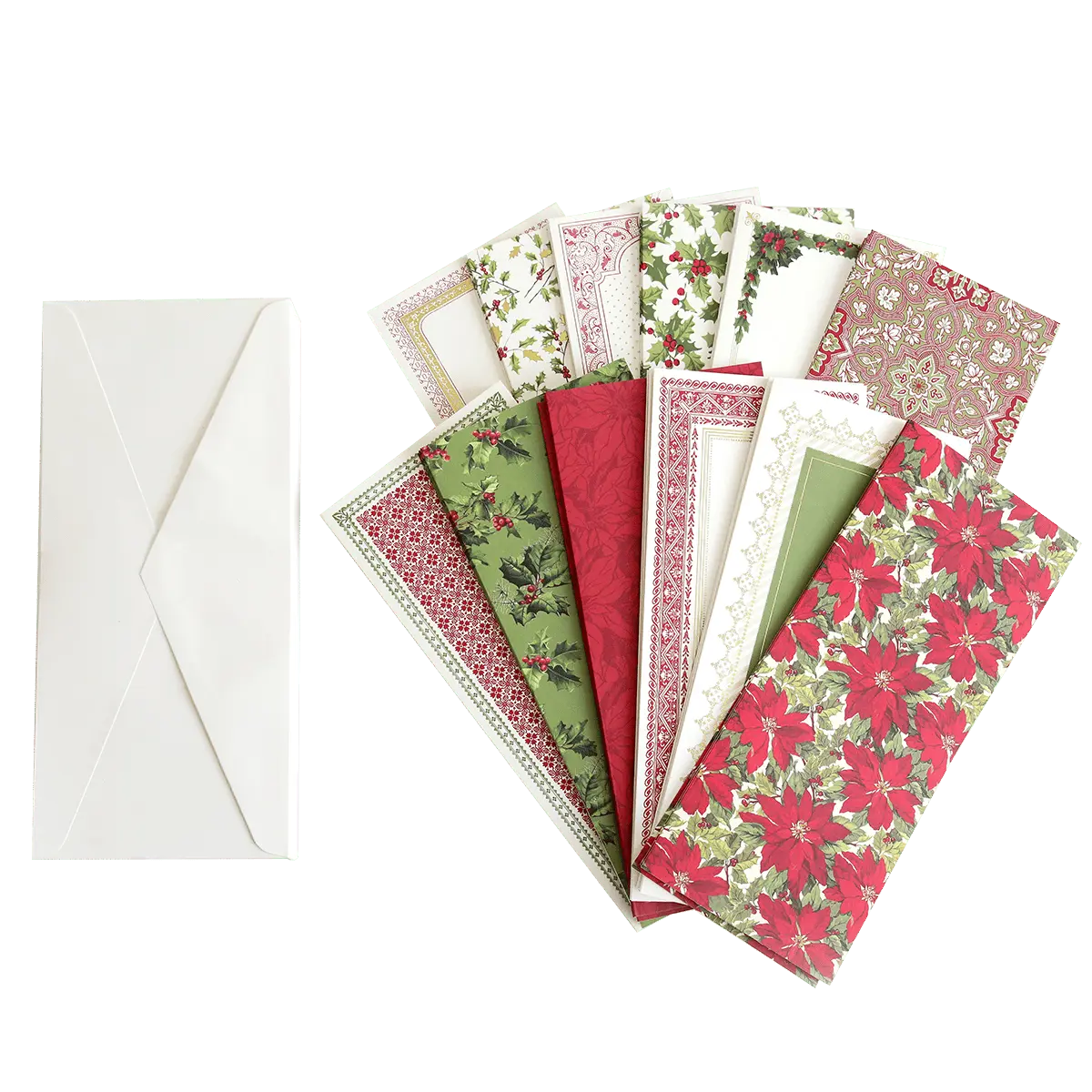 Christmas Slimline Cards and Envelopes