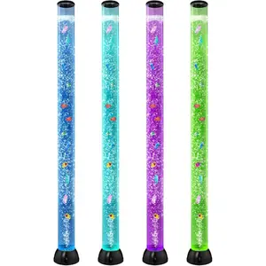 VEVOR Sensory Bubble Tube Lamp, 3.3 ft Bubble Fish Tube, Sensory Aquarium Lamp with 10 Floating Fish 16 Color Effects, Remote Control, Stress Relief Calming Light for Bedroom Living Room Home DecorVEVOR Super Brand Day