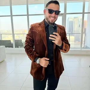 VELVET WESTERN BLAZER 5 COLORS (SLIMFIT)