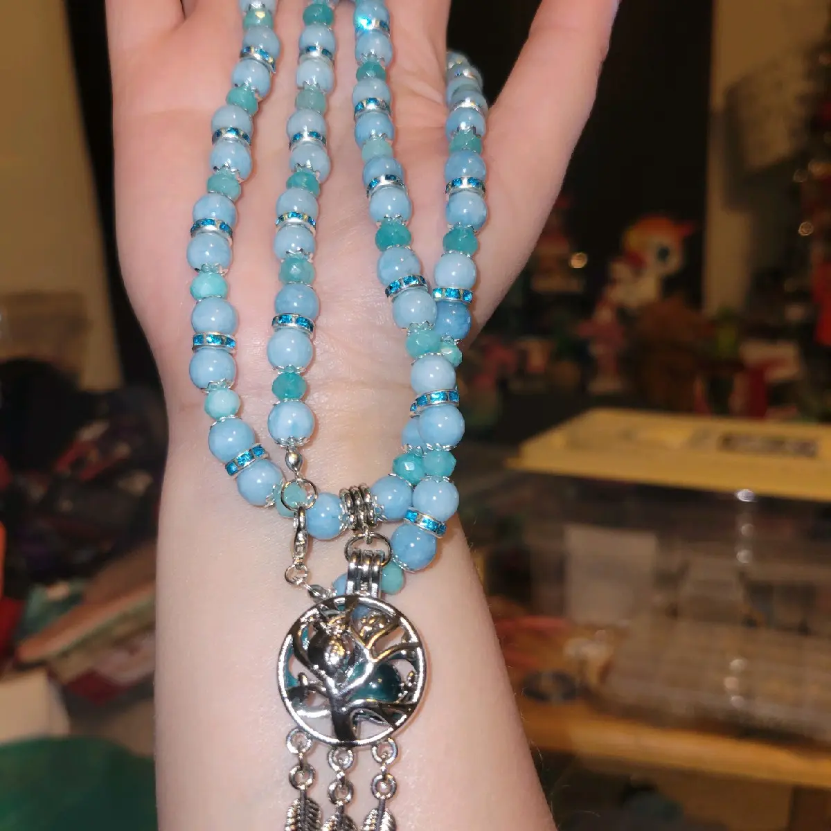Owl dreamcatcher necklace