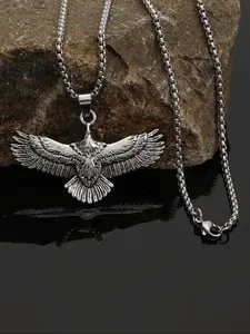 Vintage Falcon Pendant Necklace, Trendy Fashion Feather Eagle Necklace, Unisex Party Jewelry Gift for Valentine's Day Mother's Day Father's Day Birthday, Exquisite Jewelry Gift