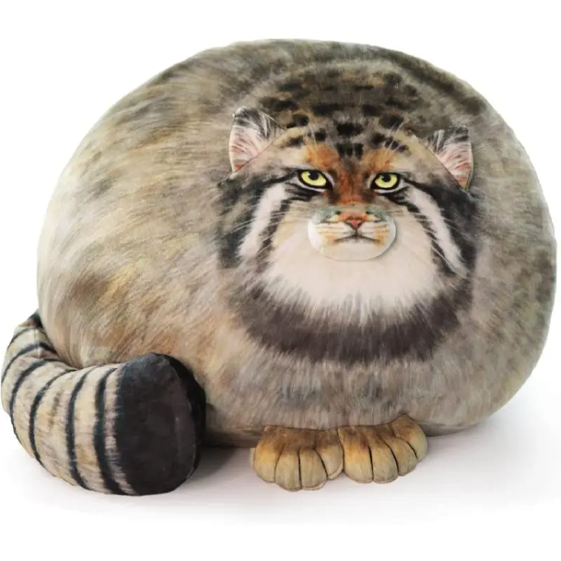 Lifelike Pallas's Cat Stuffed Toy, Simulation Fluffy Hair Big Tail Pallas's Cat Plush Toy, Cute Plush Toy For Girlfriend Women Kids, Huggable Stuffed Animal
