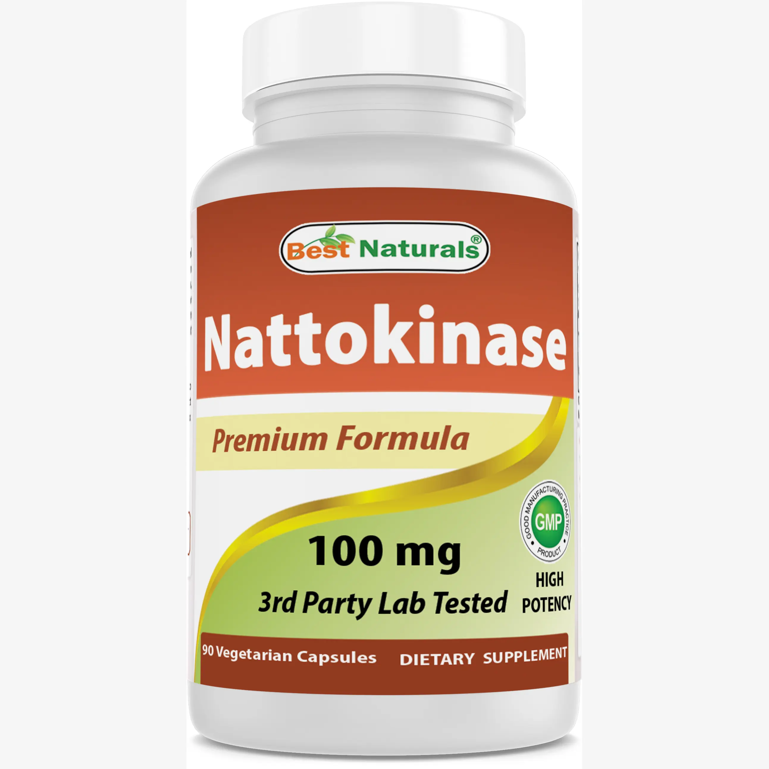 Best Naturals Nattokinase Supplement, 100 mg, 2000 FU, 90 Vegetarian Capsules for Healthy Blood Circulation & Blood Pressure Support
