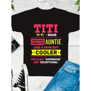 Titi Definition, Auntie Shirt, Best Auntie, Auntie, Big Family, Sweatshirt, Hoodie, Vest, Gift, Birthday Party Theme Top Vintage