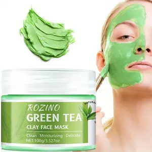 Rozino Green Tea Clay Face Mask Niacinamide Salicylic Acid Infused Clean Hydrate Daily Care Radiant Complexion