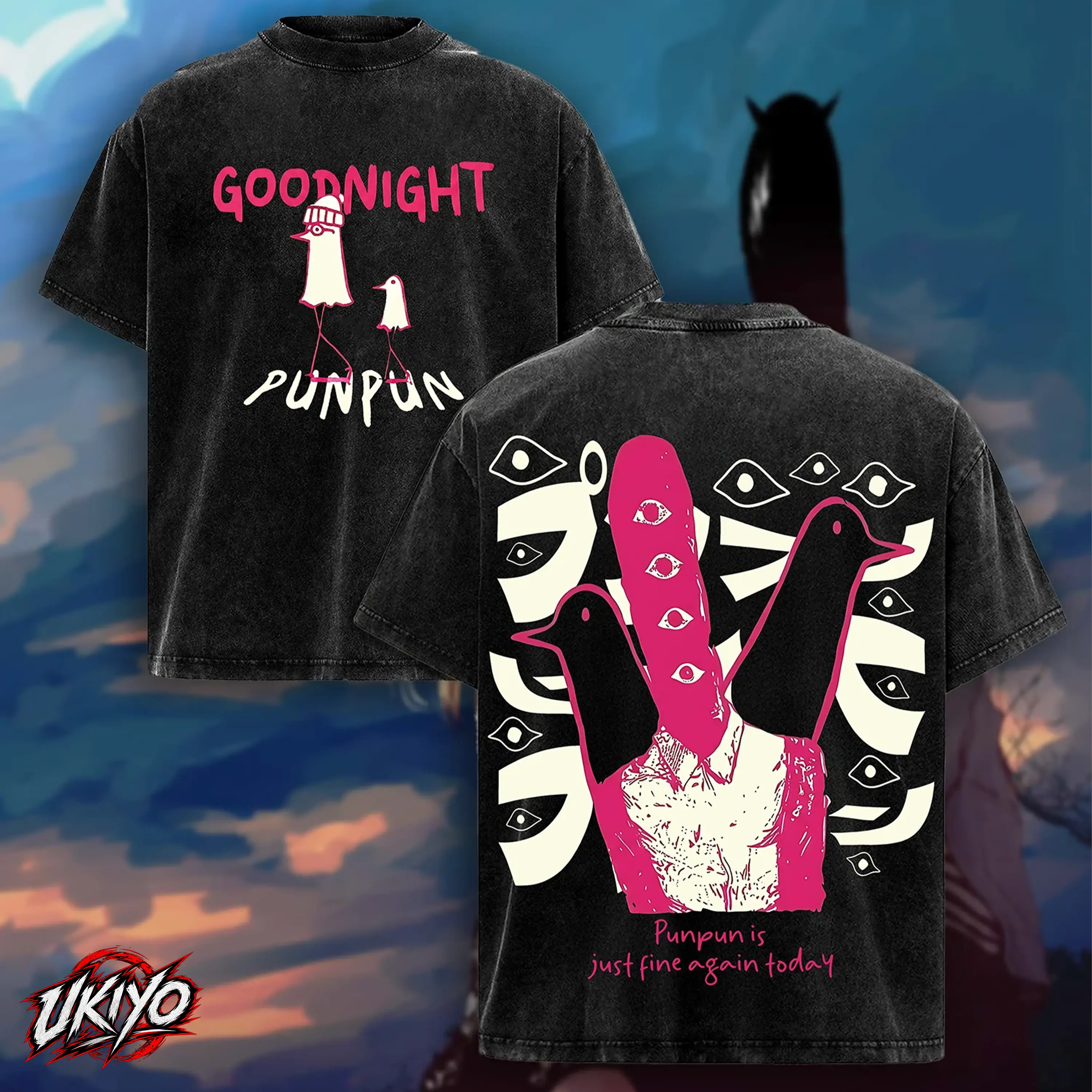 Oyasumi Goodnight Punpun Vintage Washed Shirt Heavyweight Manga Graphic Tee Aesthetic Anime Apparel Gift for Manga Lovers Unisex T-Shirt