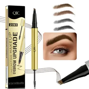 2 In 1 Micro-Fork Eyebrow Pen, Long-Lasting Smudge-Proof Eyebrow Makeup Tool for Effortless Soft Glam and Defined Brows, Microblading & Liquid Eyebrow Pencil for Natural Makeup, Perfect for Daily Use, Party, and More Occasions