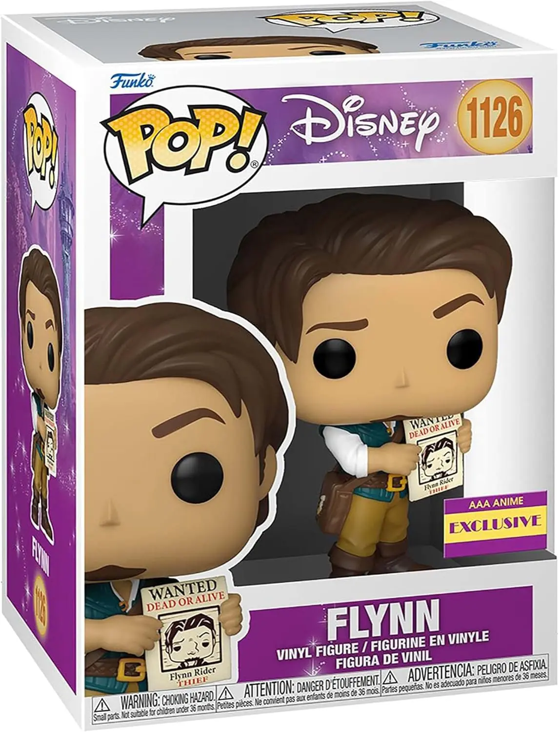 Funko Disney Tangled Flynn Pop! Vinyl Figure 1126 AAA Anime Exclusive Limited Edition