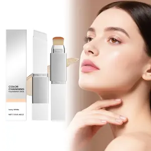 AMZ Ivory White 2-in-1 Color-Changing Foundation Stick — lightweight, hydrating, matte finish, sheer and natural makeup look