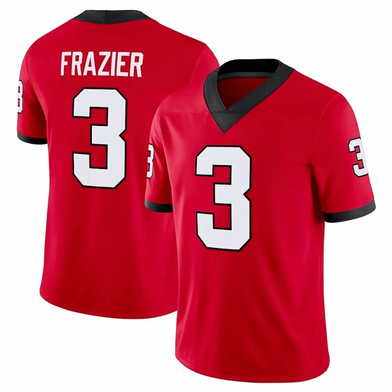 Fashion Jersey College Football Nate Frazier Bulldogs Team Home Game Jersey - Red