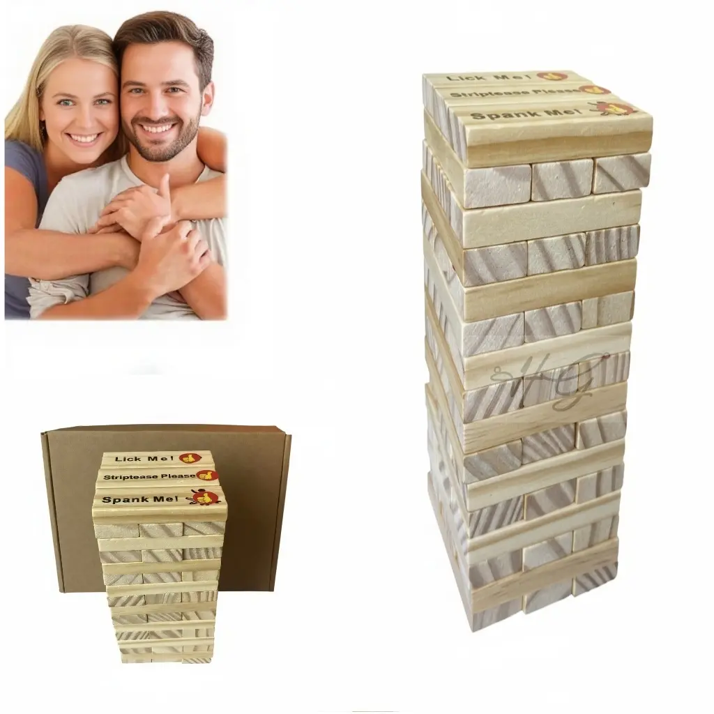 Block Tower Stacking Game - Unisex Family Nights & Party Activity, Birthday/Festive Gathering Entertainment, Halloween-Christmas Gift for Joyful Moments, Create Lasting Memories