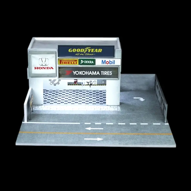 1:64 Scale Mini Garage Diorama – Race Shop Edition