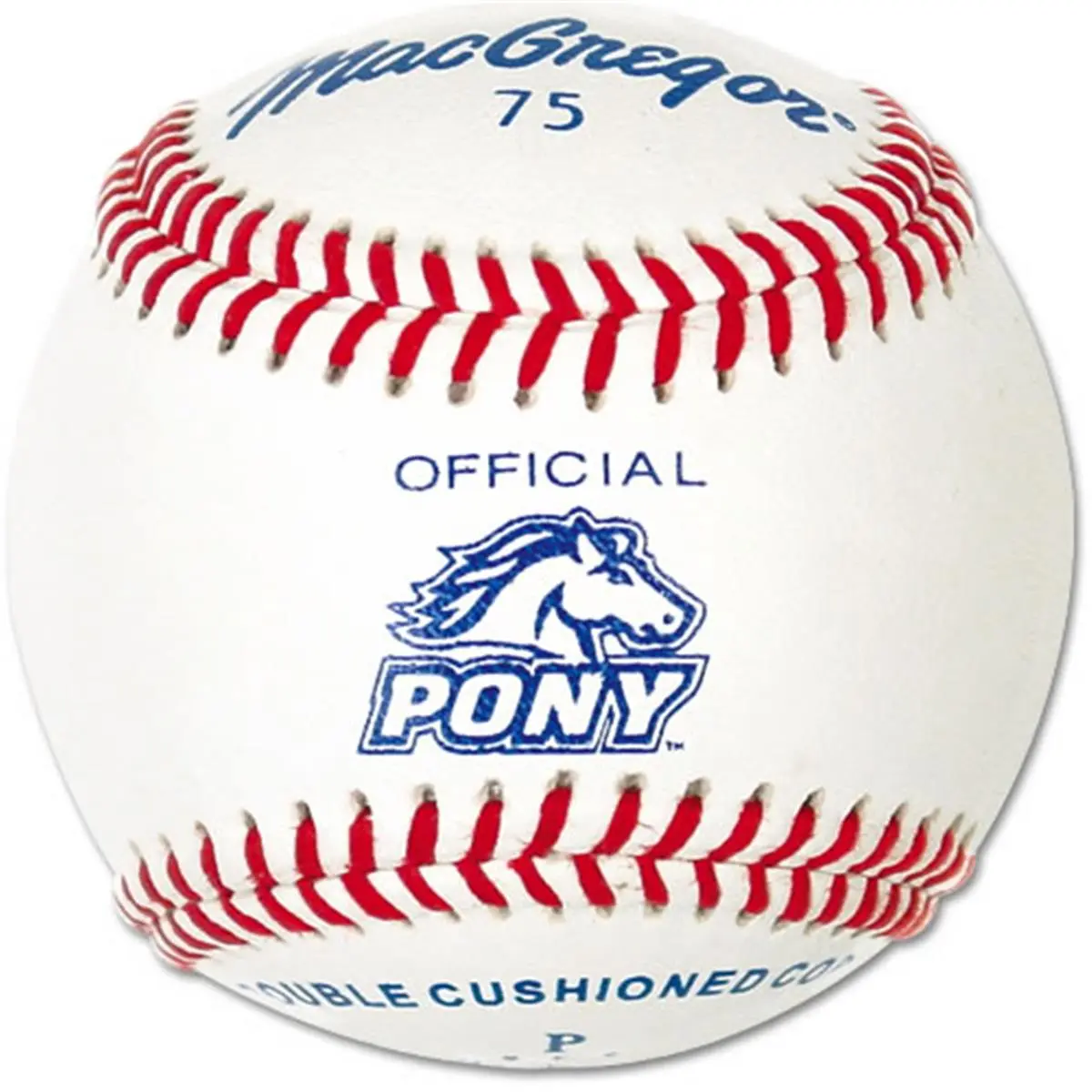 MacGregor 75CY Youth Pony League Baseball, Official Top Grain Cowhide Leather Ball with Cork and Rubber Core, Approved for League Play Ages 5-12, Baseballs, Official Pony League Baseball