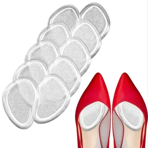 5 Pairs Women's Transparent Silicone Non-Slip Insoles, Shoe Insoles, Suitable for High Heels and Sandals, Front Foot Cushion Padding for Summer Support, Footwear, Foot Pads