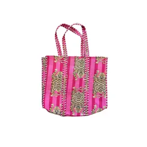 Large Pink Tiger Tote Bag - Versatile Storage Solution for Everyday Use