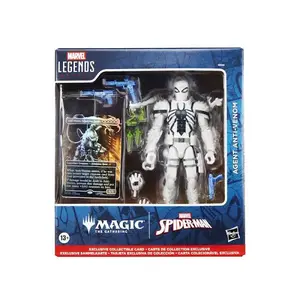 Marvel Legends Series Magic: The Gathering Agent Anti-Venom, 6" Spider-Man Action Figure plus Exclusive Foil Trading Card