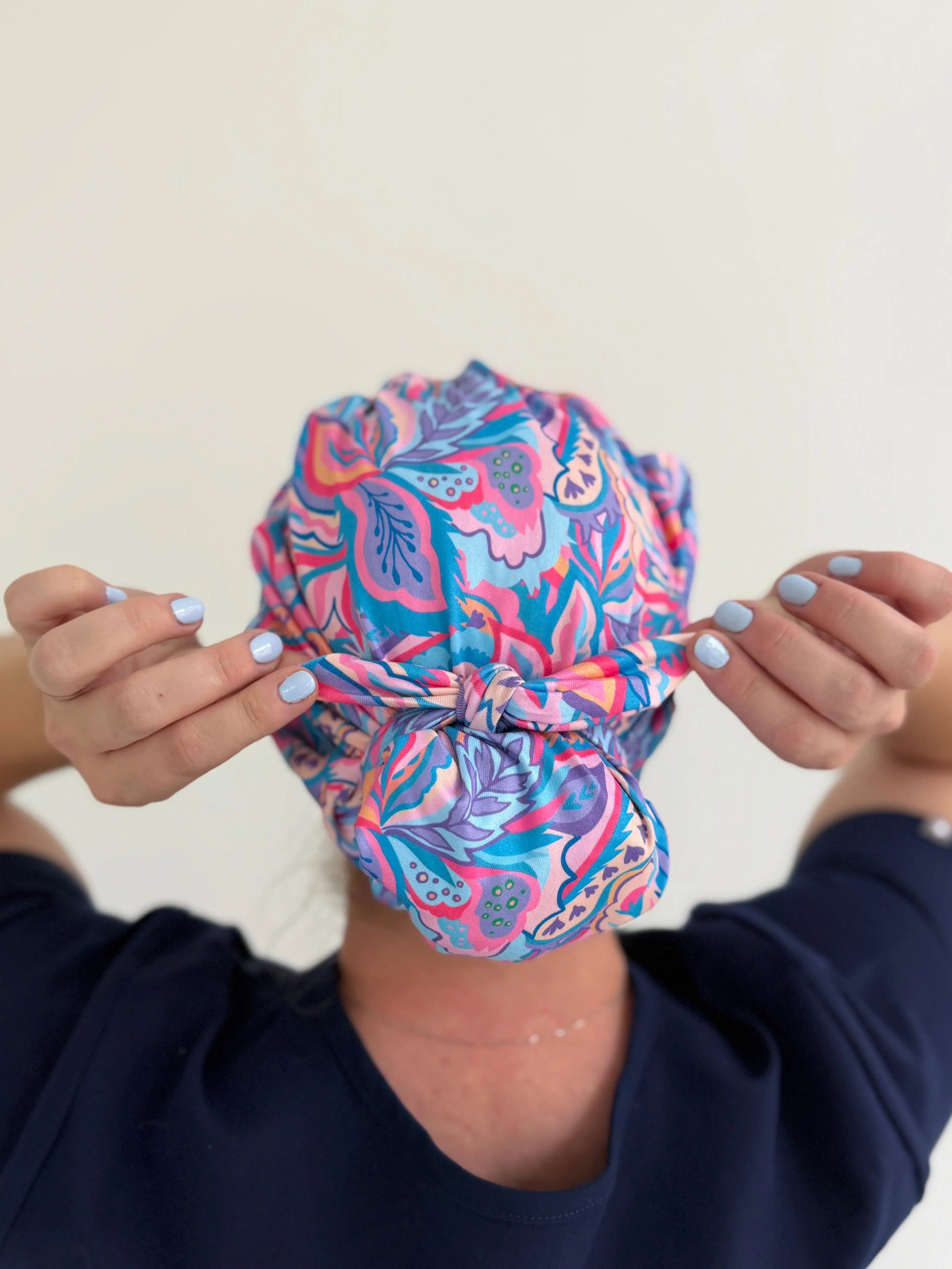 CloudCaps Scrub Cap | Vibrant Leaves