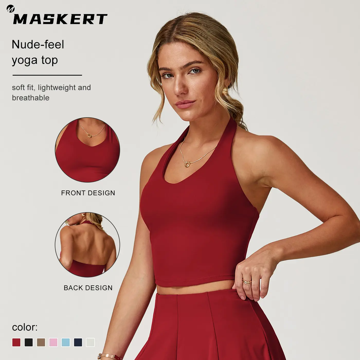 MASKERT Women's Solid Color Sleeveless Gym Top - Breathable Athletic Apparel, Sports Vest for Work Out, Indoor & Outdoor Women's Clothes, outdoorfun summerwins Training Vest Runners Vest tiktokshopbacktoschool