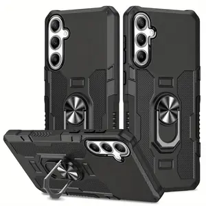 Shockproof Phone Case with Ring Bracket, Protective Case Cover for Samsung Galaxy A13 A14 A15 A16 A33 A34 A35 A53 A54 A55 4G/5G, Casing, Accessories