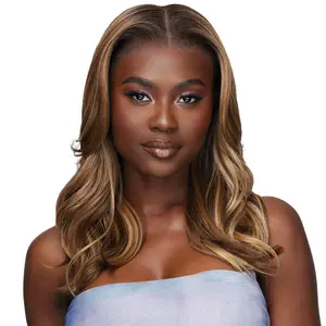 Outre Airtied Glueless Human Hair Blend 13x6 HD Lace Front Wig LOOSE BODY WAVE 18" - 100% Fully Hand-Tied