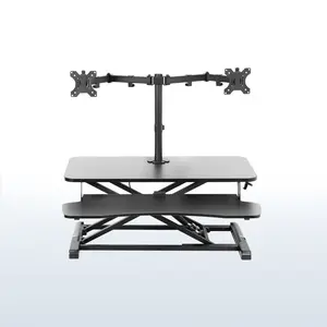Standing Desk Converter with Dual Monitor Mount - 13” to 30” Screens