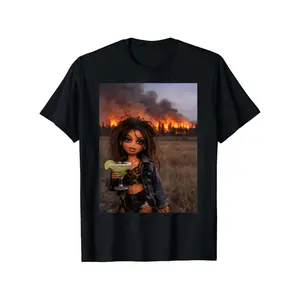 Distressed Doll Face Meme T-Shirt | Casual Loose Fit, Crew Neck, Slight Stretch Fabric, Perfect For Adult Festive Costumes