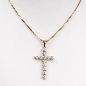 Cross with circon rat chain 17 inches