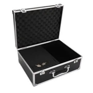 Tattoo Machine Carrying Box Organizer,12.6"x9.5"x5.1" With Lock,Aluminum Alloy with Sponge For Tattoo Machine