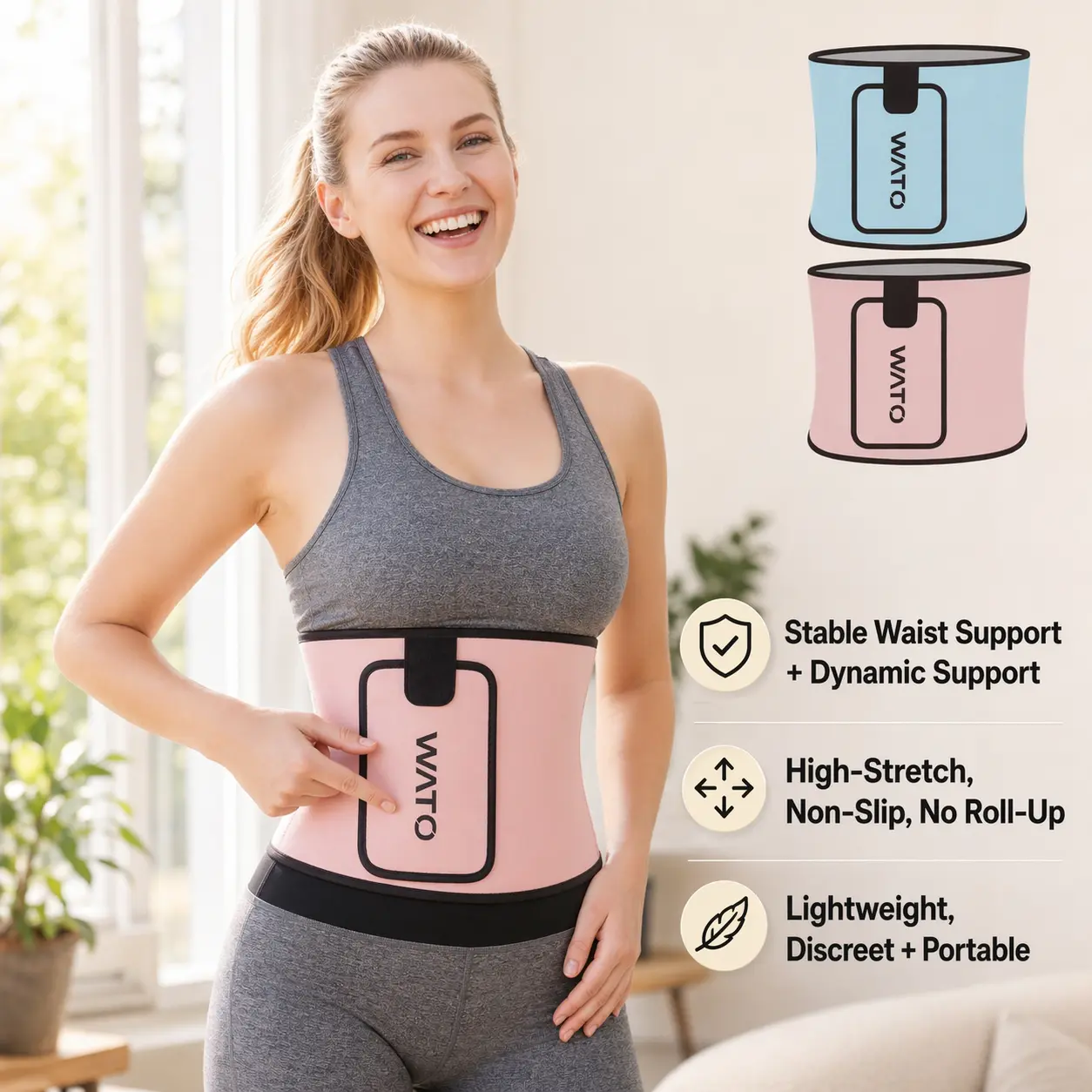 【Nomad Ridge】 Upgraded Waist Support Belt Breathable Sports Training Belt for Workout & Daily Use Free Experess outdoorfun  trainer deal  lightweight gear Fitness Shapewear Belt Exercise Waistband Exercise Bands