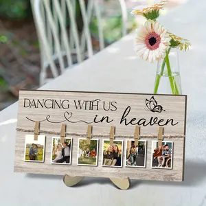 In Loving Memory Wedding Sign with Clips, Wooden Memorial Picture Frame, Sturdy Frame Design, Family Keepsake Decoration, Home Decor Gift Idea, Home Decor Accessory