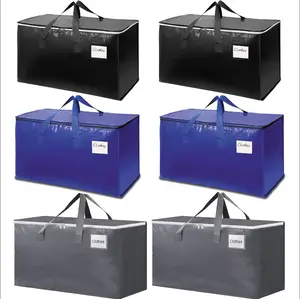 This extra-large heavy-duty moving bag features reinforced handles durable zippers and waterproof fabric—perfect for saving space packing transporting and traveling