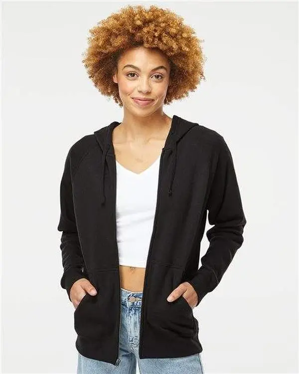 Independent Trading Co. - Special Blend Raglan Full-Zip Hooded Sweatshirt - PRM33SBZ